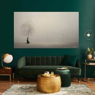 Werk aan de Muur-1280579-eenzaam en alleen-Gelissen Artworks-x-Woonkamer diep groen-instagramFeed