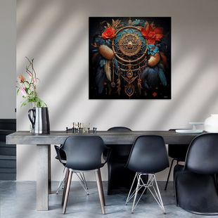 Werk aan de Muur-1261174-dreamcatcher  dromenvanger-Gelissen Artworks-1200x1200-Eetkamer donkere stoelen-instagramFeed