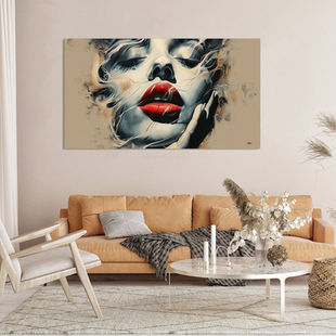 Werk aan de Muur-1496816-abstract vintage vrouwen gezicht-Gelissen Artworks-1200x1200-Livingroom - Pop of Colour-instagramFeed