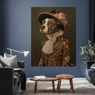 Werk aan de Muur-1403669-hond in victoriaanse kleding-Gelissen Artworks-1200x1200-Livingroom - Night Vibes-instagramFeed