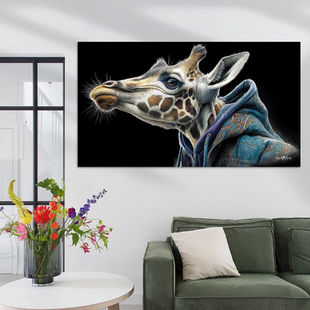 Werk aan de Muur-1873218-giraffe portret-Gelissen Artworks-1200x1200-Green couch-facebookNewsFeed