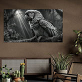 zwart-wit papegaaien - kaketoe's - ara's