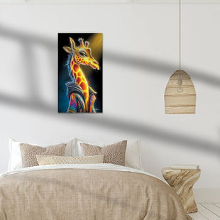 Werk aan de Muur-1873203-giraffe portret-Gelissen Artworks-1200x1200-Slaapkamer met lamp bohemian stijl-facebookNewsFeed