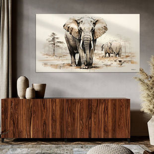 Werk aan de Muur-1304563-pentekening van een olifant-Gelissen Artworks-1200x1200-Dressoir grey-instagramFeed