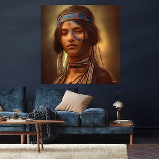 Werk aan de Muur-1101560-indianen meisje-Patrick Gelissen-1200x1200-The blue room-instagramFeed