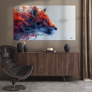 Werk aan de Muur-1453948-alcohol inkt - roofdier-Gelissen Artworks-1200x1200-Woonkamer Groovy Champagne-instagramFeed