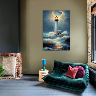 Werk aan de Muur-1609521-vuurtoren in zee-Gelissen Artworks-1200x1200-Black Friday-instagramFeed