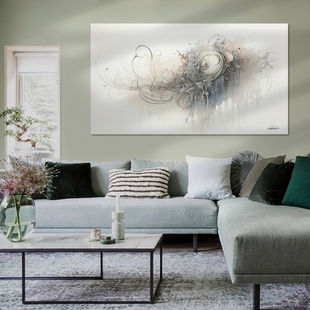 Werk aan de Muur-1340567-abstract oranje-blauw en roze in zachte kleuren-Gelissen Artworks-1200x1200-Living room mos groene wanden-instagramFeed