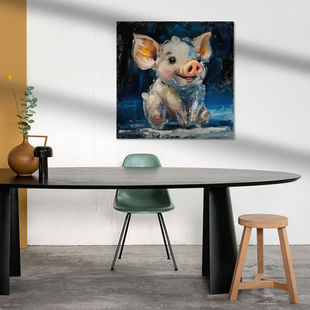 Werk aan de Muur-1395423-abstract boerderij varken-Gelissen Artworks-1200x1200-Woonkamer geel accent-instagramFeed