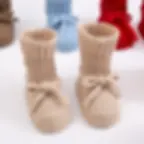Thumbnail: Baby Shoes Knitted Infant Child Bed Footwear 0-12m Cute Turn-Down Breathable