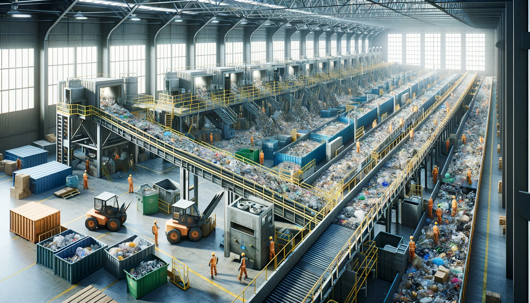 an image of a large factory recycling plant