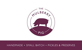 Front of The mulberry pig business card