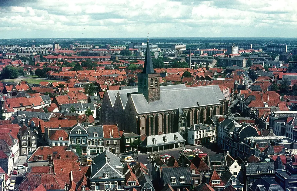 Panoramisch uitzicht op Amersfoort met bekende stadsplekken