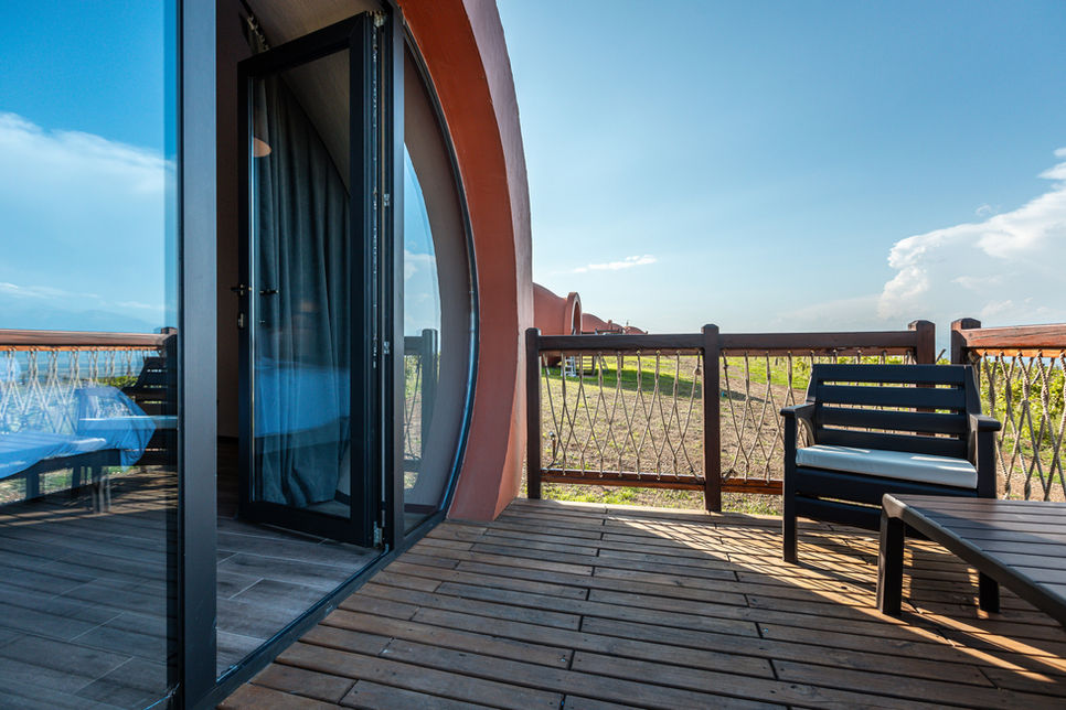 Deluxe Bungalow Qvevri-Shaped Room Hotel Qvevrebi Telavi Georgia