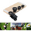 Μικρογραφία: Φακός Fish Eye KIT 3 σε 1 για Κινητά Τάμπλετ Κόκκινο