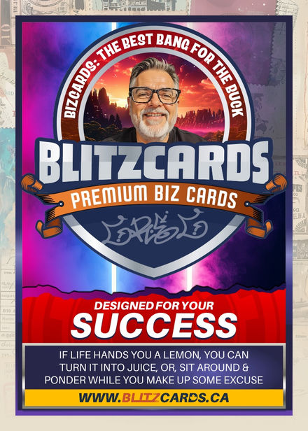 CARD BACK INFORMATION AND QR CODES AVAILABLE.
MAKING BUSINESS CARDS GREAT - 1 CARD AT A TIME!