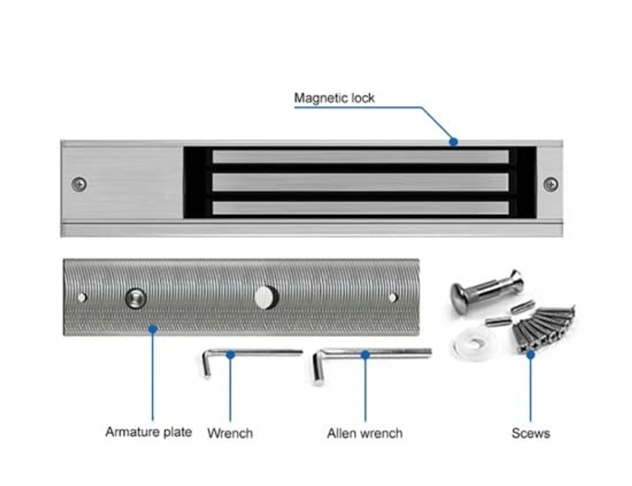 EM Door Lock 12V/24V,Fail Safe Electromagnetic Lock EM600