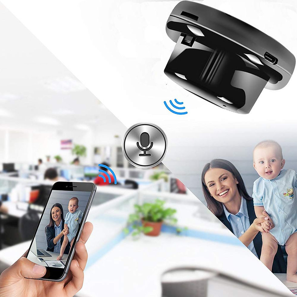 Thumbnail: Mini Wireless WiFi Spy Camera, 128GB, Panoramic Night Vision