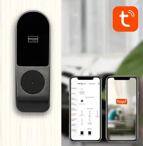Thumbnail: Wireless WiFi Smart Door Lock with App & Fingerprint Unlock for Wooden Door