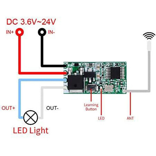 Wireless 433Mhz RF Receiver Module 1 Channel MOSFET Driver | jenix
