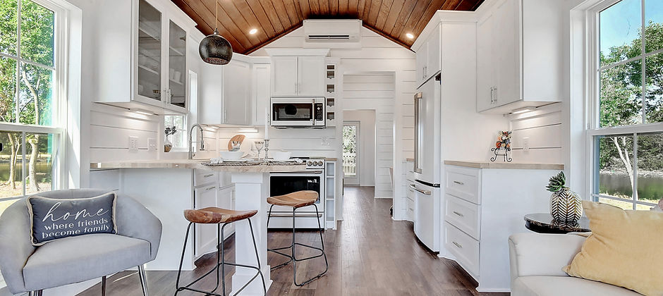 Tiny Home Interior at 55+ Tiny Home Community on a Private Lake near Dallas TX