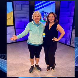 Sally and Megan posing for a photo