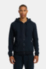 Thumbnail: ZIP HOODIE WITH POCKETS NAVY