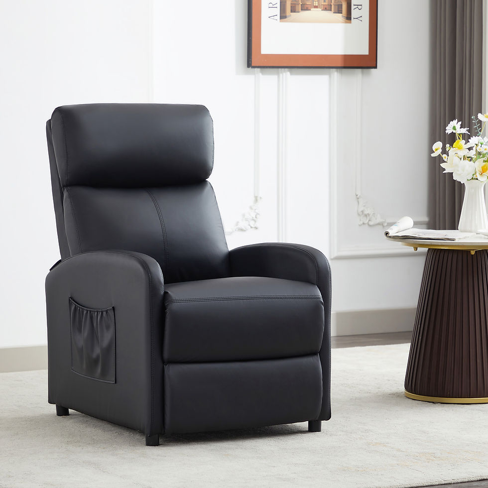 Thumbnail: mcc direct Push Back Recliner Chair with Lumbar Support, Padded Backrest, Side P