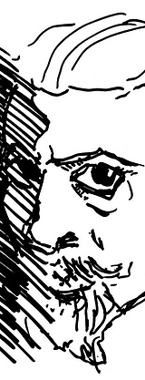 pen sketch self portrait