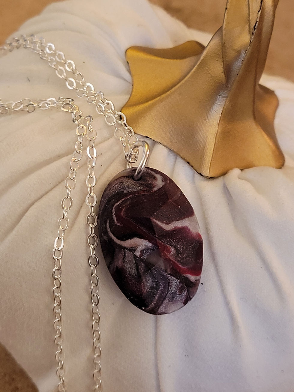Thumbnail: Oval Gemstone Necklace