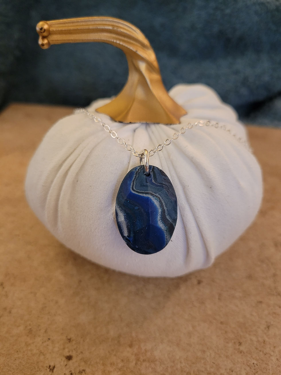 Thumbnail: Oval Gemstone Necklace