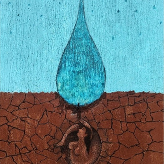 Sand and Acrylic on Canvas