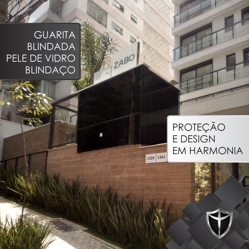 Guarita blindada pele de vidro da Blindaço. Proteção em harmonia com o design