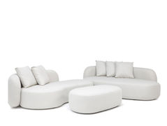 O sofá Soul é puro convite ao relaxamento. Seu design explora volumes orgânicos e linhas curvas, que criam uma silhueta suave e acolhedora. Com encosto arredondado e formas contínuas, ele transmite leveza visual sem abrir mão da presença. Ideal para quem busca um ambiente descontraído, com estética fluida e toque contemporâneo.