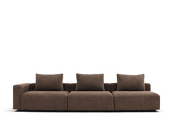 O sofá Blass traduz conforto com presença. Seu design marcante combina volumes generosos e linhas retas, criando uma estética contemporânea e acolhedora. Com almofadas soltas e braços robustos, ele oferece apoio e versatilidade em proporções amplas, ideal para quem busca um visual imponente sem abrir mão do bem-estar.