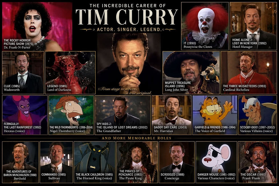 Rocky Horror-ster Tim Curry is oorlede