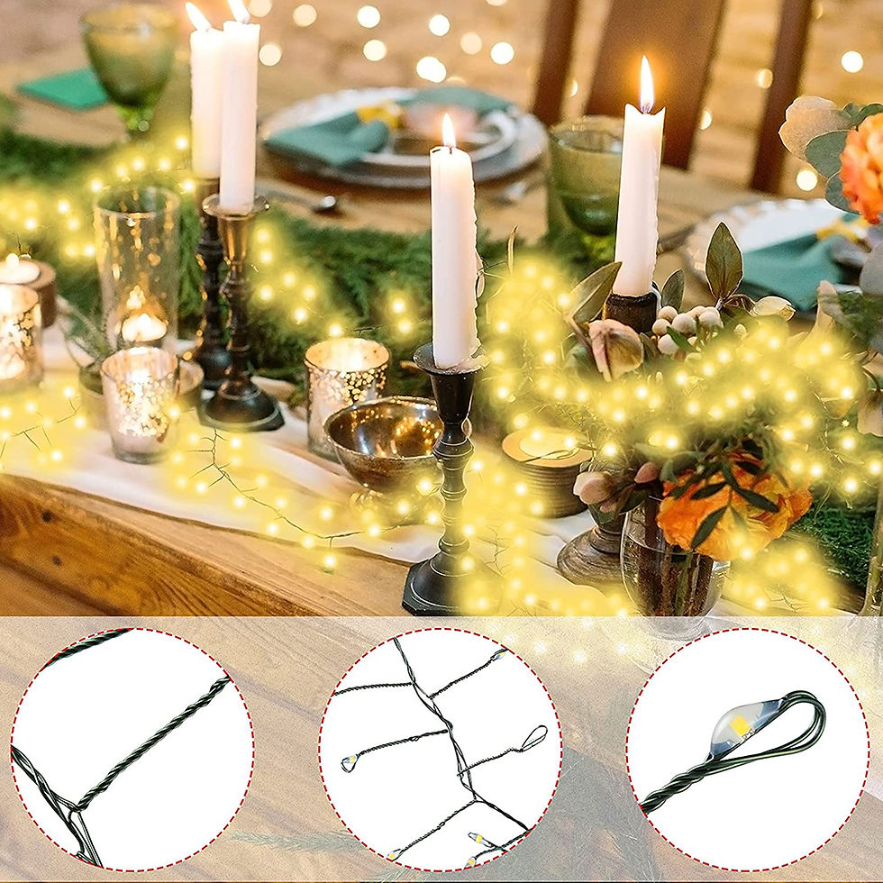 Thumbnail: LED String Fairy Cluster Lights Green Wire Christmas Tree Lights Outdoor Garland