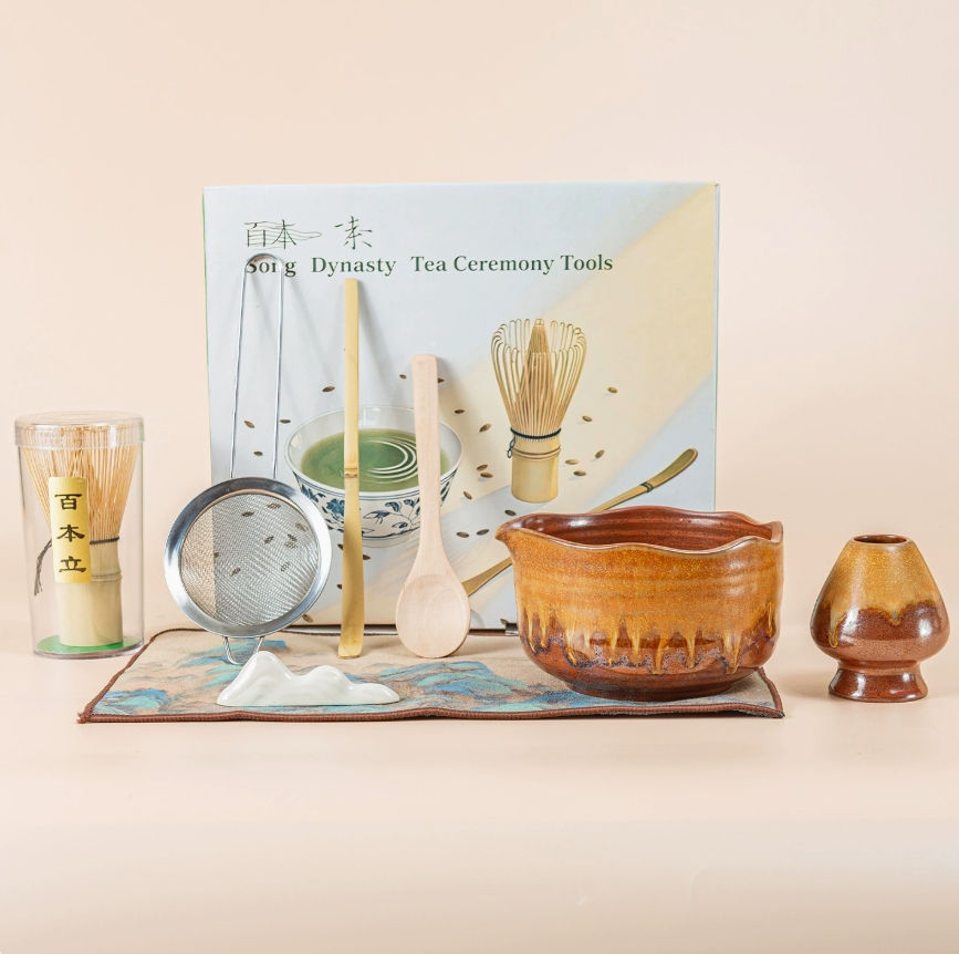 Thumbnail: 8-Piece Japanese Matcha Kiln-Transmutation Set