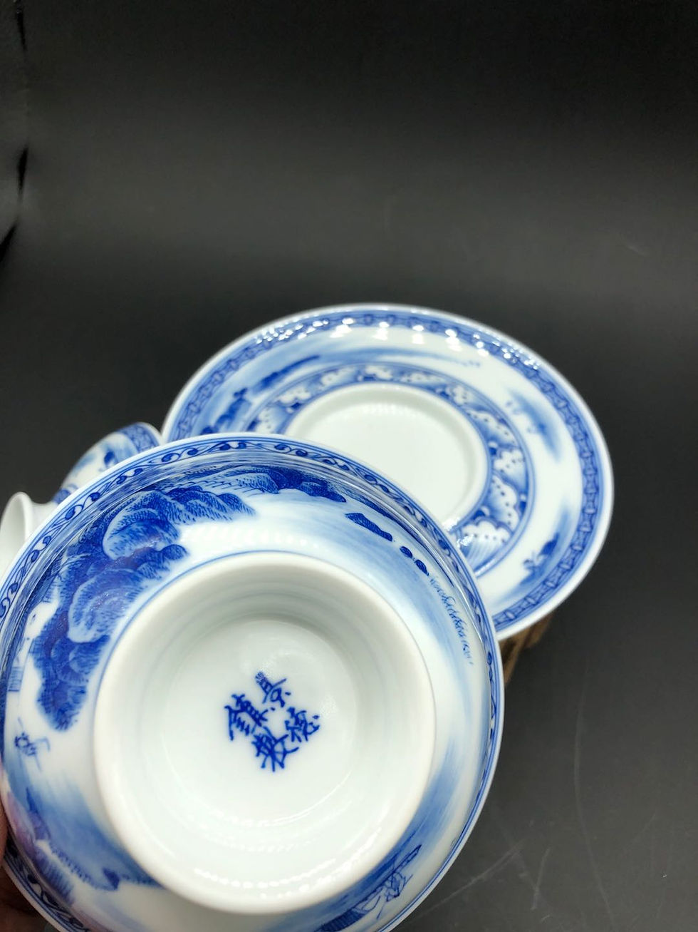 Thumbnail: Blue and White Porcelain handmade Gaiwan