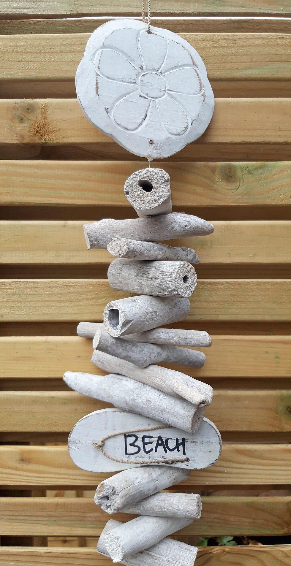 Thumbnail: Shabby Chic White Wash Beach House Flip flop Mobile 110cm