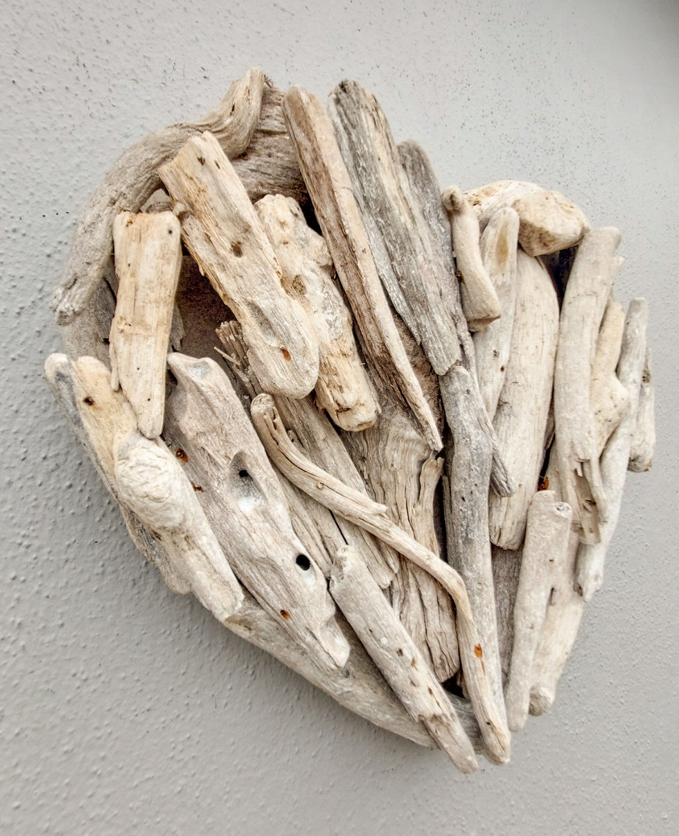 Thumbnail: Whitewash Driftwood Heart Wall Plaque 35cm