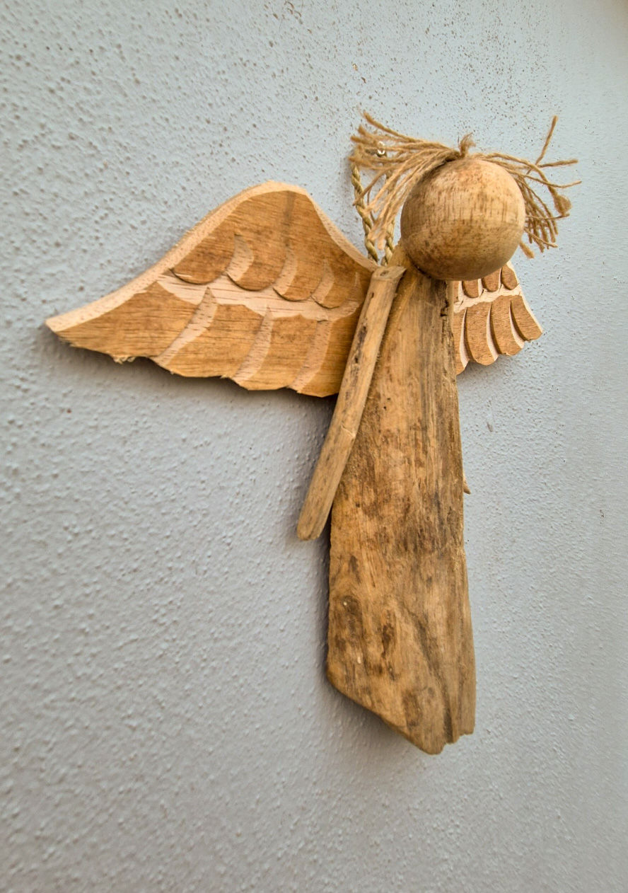 Thumbnail: Driftwood Angel Wooden wall angel