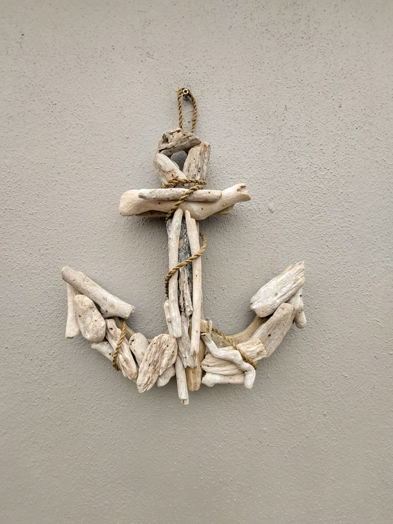 Unusual Whitewashed Driftwood Wall Anchor 30cm