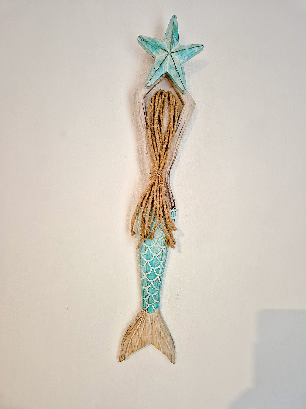Thumbnail: Shabby Chic Wall Mermaid Aqua Green Rustic Mermaid 58c