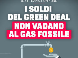 LE RISORSE DEL JUST TRANSITION FUND NON VADANO ALLE FONTI FOSSILI ⬇️⬇️