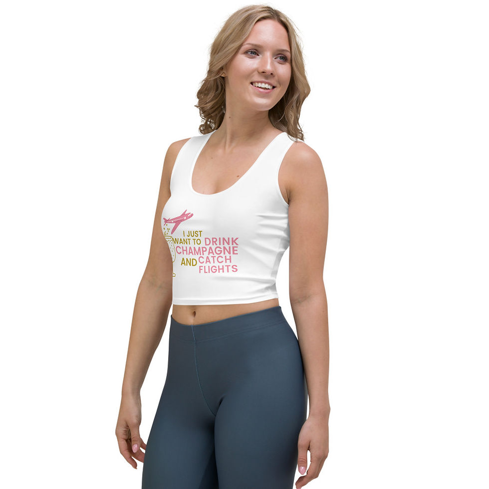 Miniatura: Champagne and Flights Crop Top