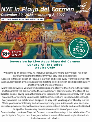 NYE in Cancun at Devossion Live Aqua