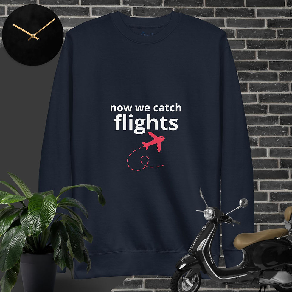 Thumbnail: Couples Flights Unisex Premium Sweatshirt 