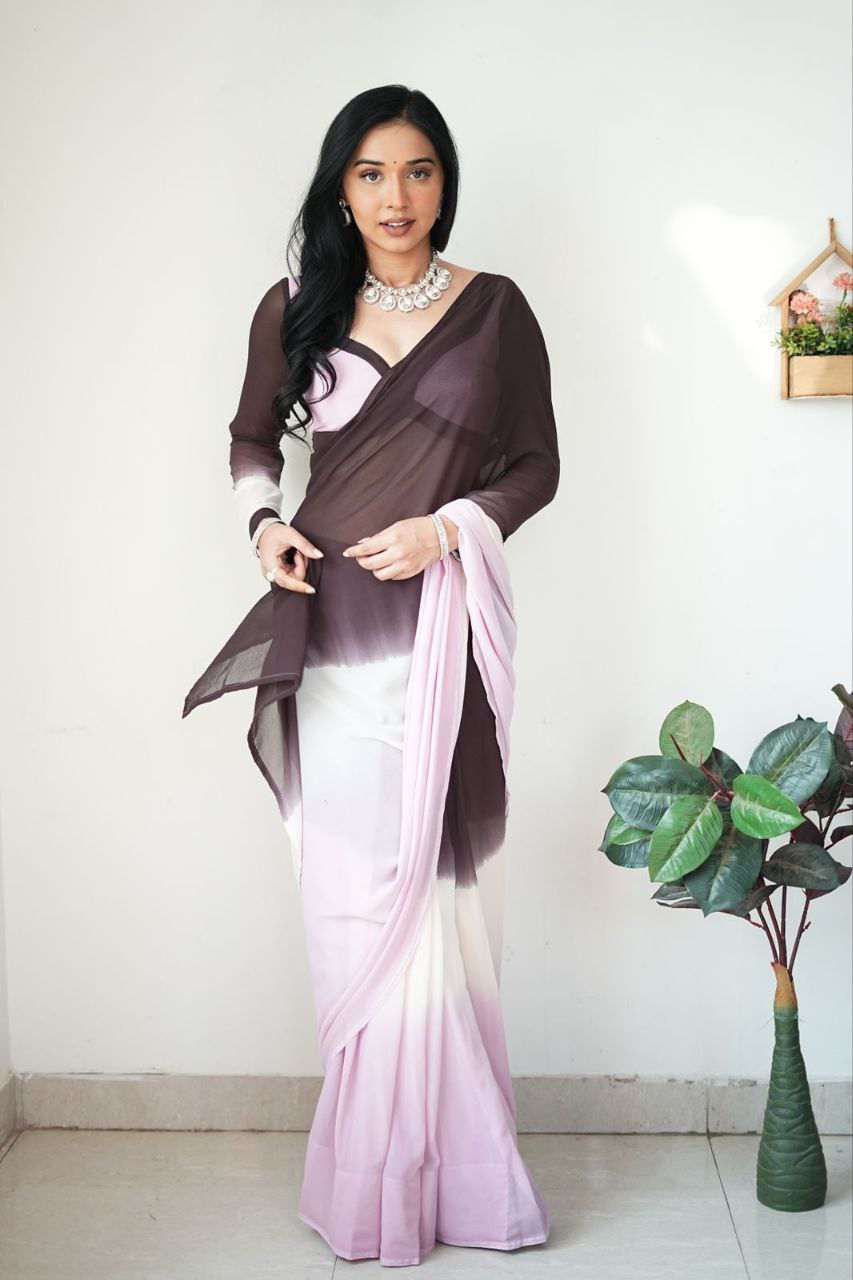 Thumbnail: Ready To Wear Multi Color Saree