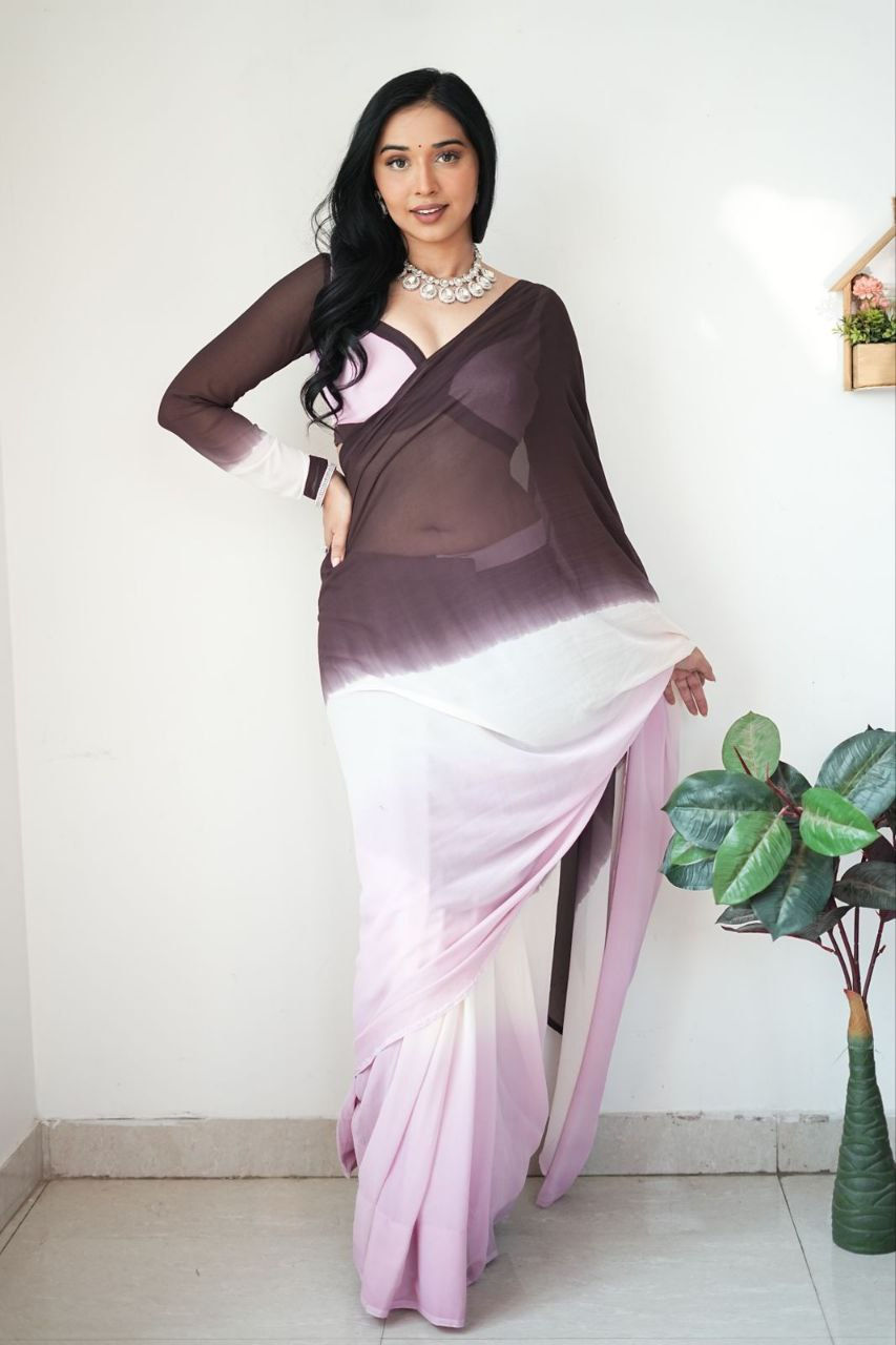 Thumbnail: Ready To Wear Multi Color Saree